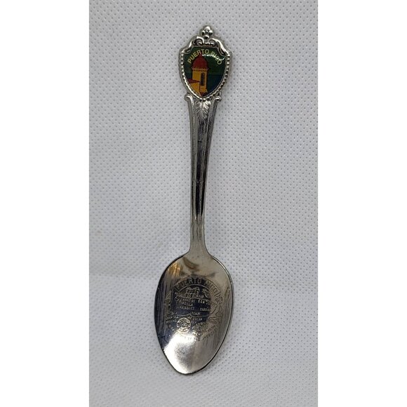 Puerto Rico Silver Decorative Spoon | Vintage Silver Collectible Souvenir - Picture 4 of 8